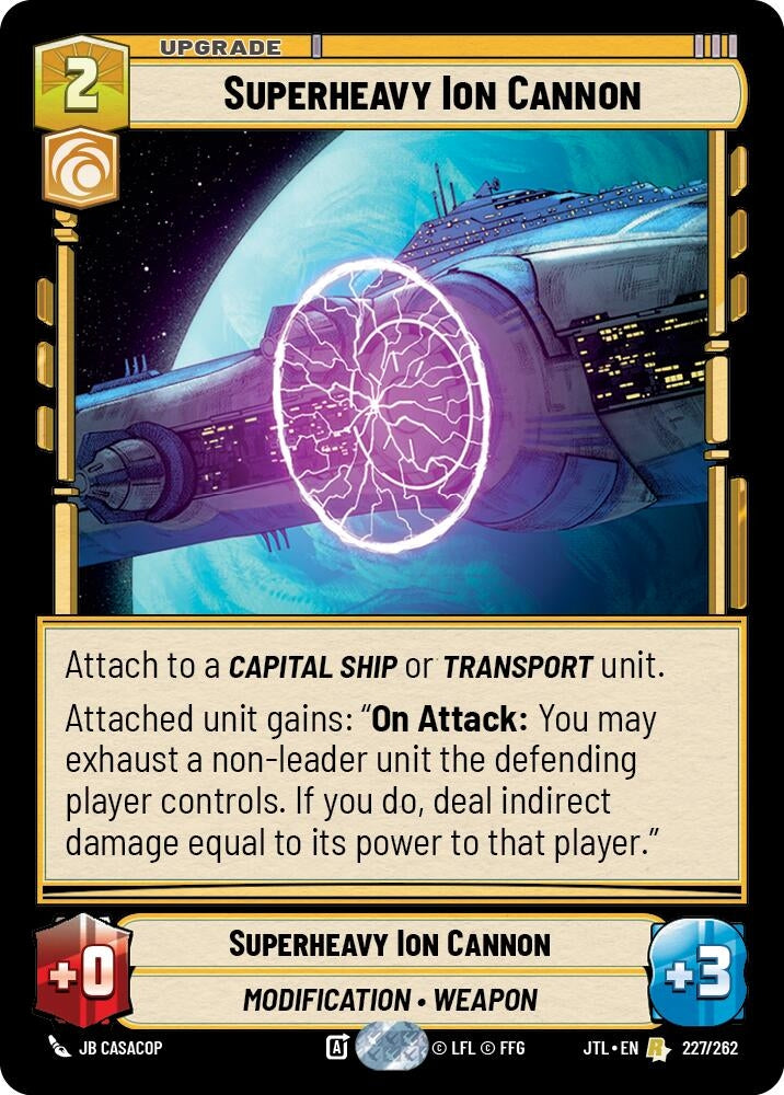 Image for Superheavy Ion Cannon (227/262) (JTL) - Star Wars: Unlimited
