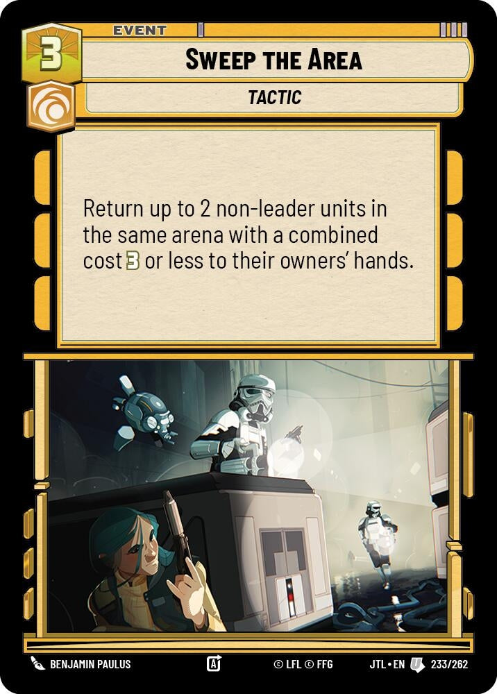 Image for Sweep the Area (233/262) (JTL) - Star Wars: Unlimited