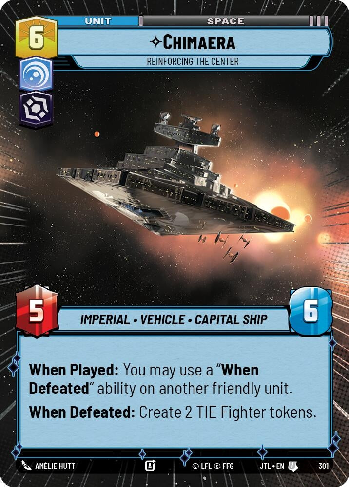 Image for Chimaera - Reinforcing the Center (Hyperspace) (301) (JTL) - Star Wars: Unlimited