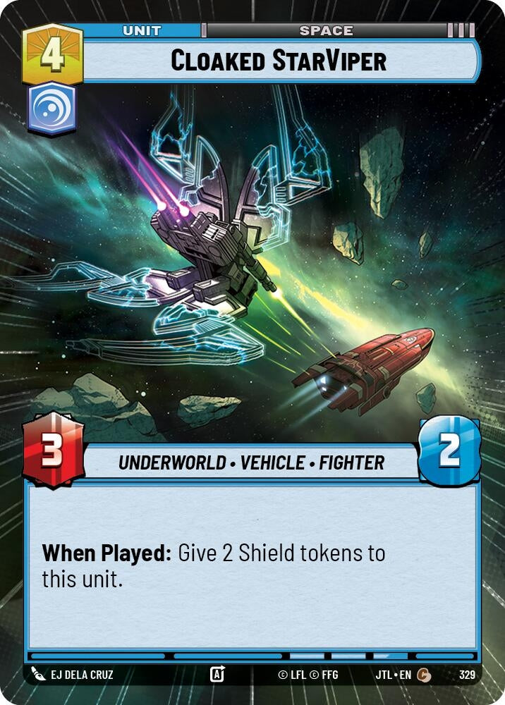 Image for Cloaked StarViper (Hyperspace) (329) (JTL) - Star Wars: Unlimited