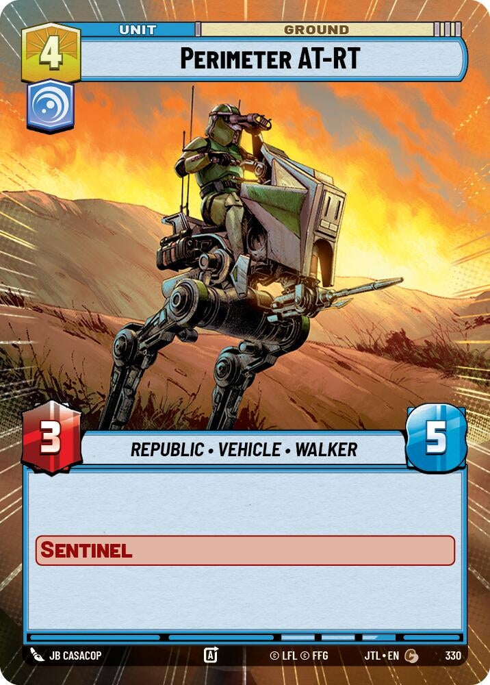 Image for Perimeter AT-RT (Hyperspace) (330) (JTL) - Star Wars: Unlimited