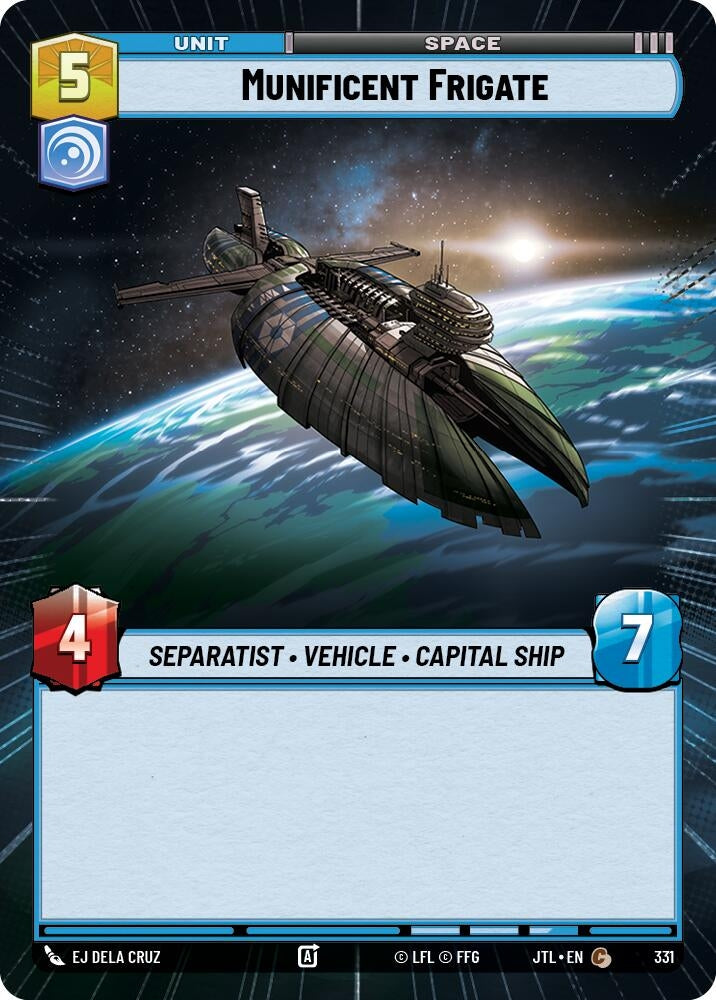 Image for Munificent Frigate (Hyperspace) (331) (JTL) - Star Wars: Unlimited