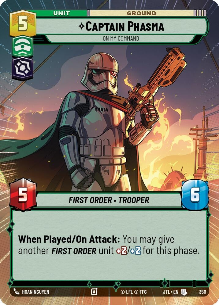 Image for Captain Phasma - On My Command (Hyperspace) (350) (JTL) - Star Wars: Unlimited