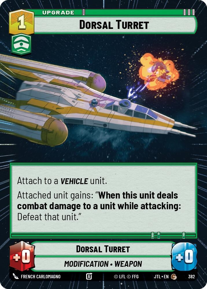 Image for Dorsal Turret (Hyperspace) (382) (JTL) - Star Wars: Unlimited