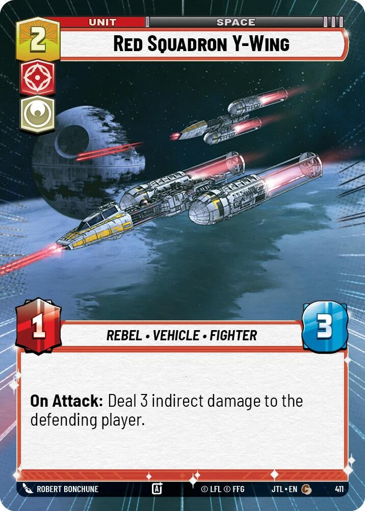 Image for Red Squadron Y-Wing (Hyperspace) (411) (JTL) - Star Wars: Unlimited