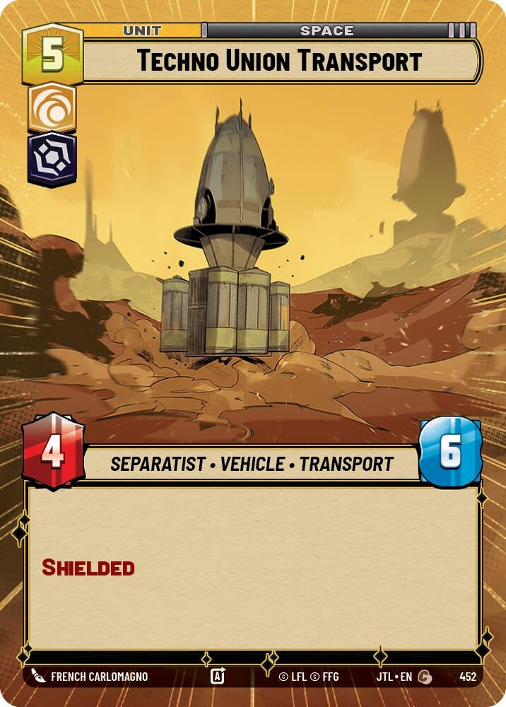 Image for Techno Union Transport (Hyperspace) (452) (JTL) - Star Wars: Unlimited