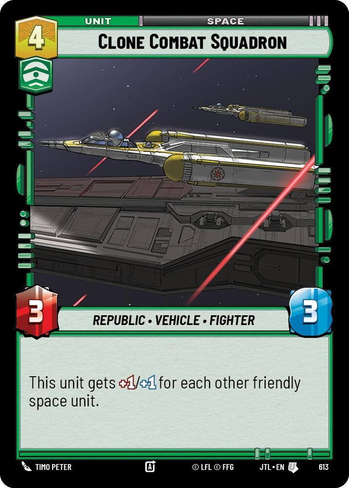 Image for Clone Combat Squadron (Foil) (613) (JTL) - Star Wars: Unlimited
