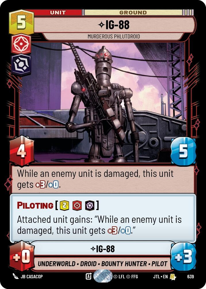 Image for IG-88 - Murderous Phlutdroid (Foil) (639) (JTL) - Star Wars: Unlimited