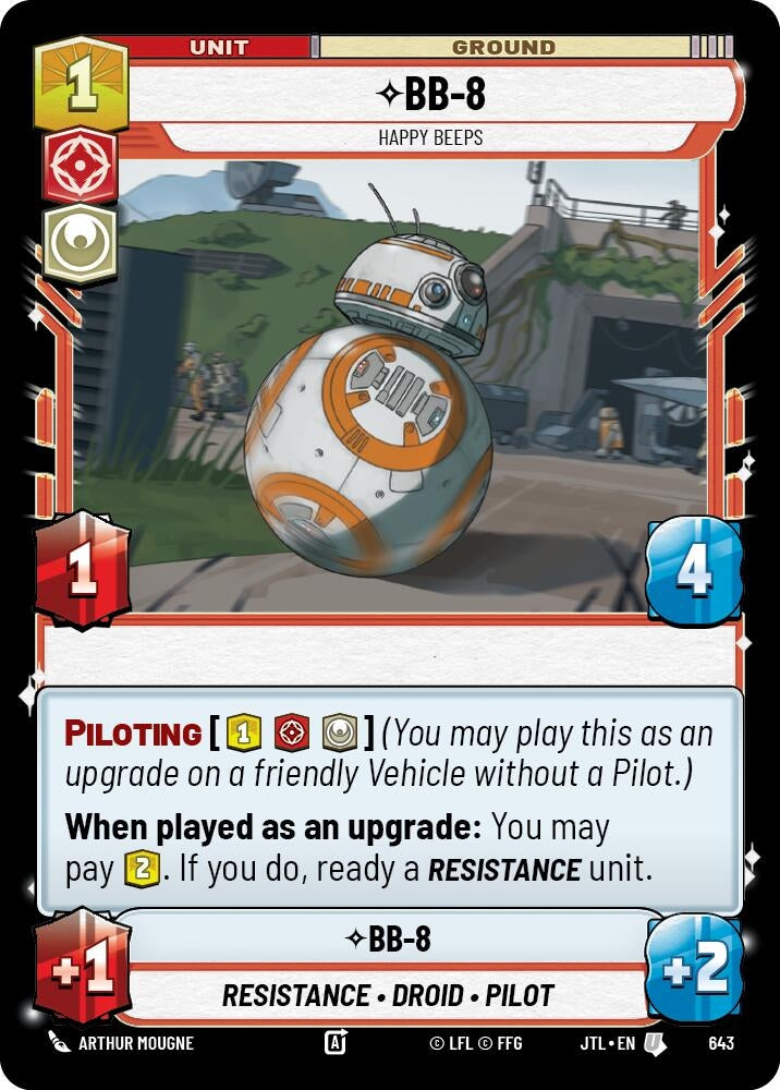 Image for BB-8 - Happy Beeps (Foil) (643) (JTL) - Star Wars: Unlimited
