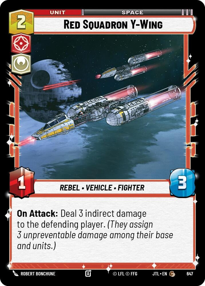 Image for Red Squadron Y-Wing (Foil) (647) (JTL) - Star Wars: Unlimited