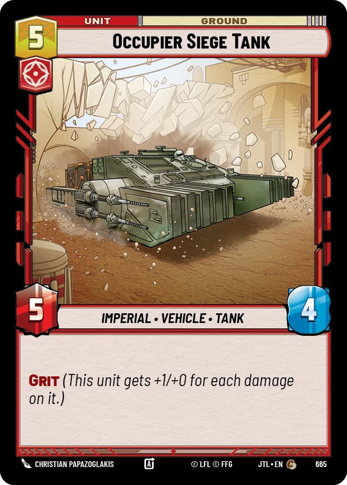 Image for Occupier Siege Tank (Foil) (665) (JTL) - Star Wars: Unlimited
