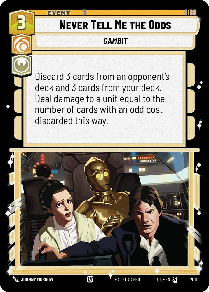 Image for Never Tell Me the Odds (Foil) (706) (JTL) - Star Wars: Unlimited