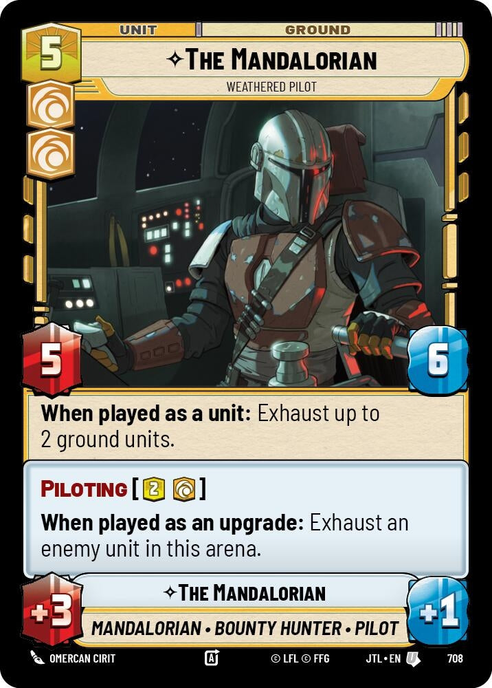 Image for The Mandalorian - Weathered Pilot (Foil) (708) (JTL) - Star Wars: Unlimited