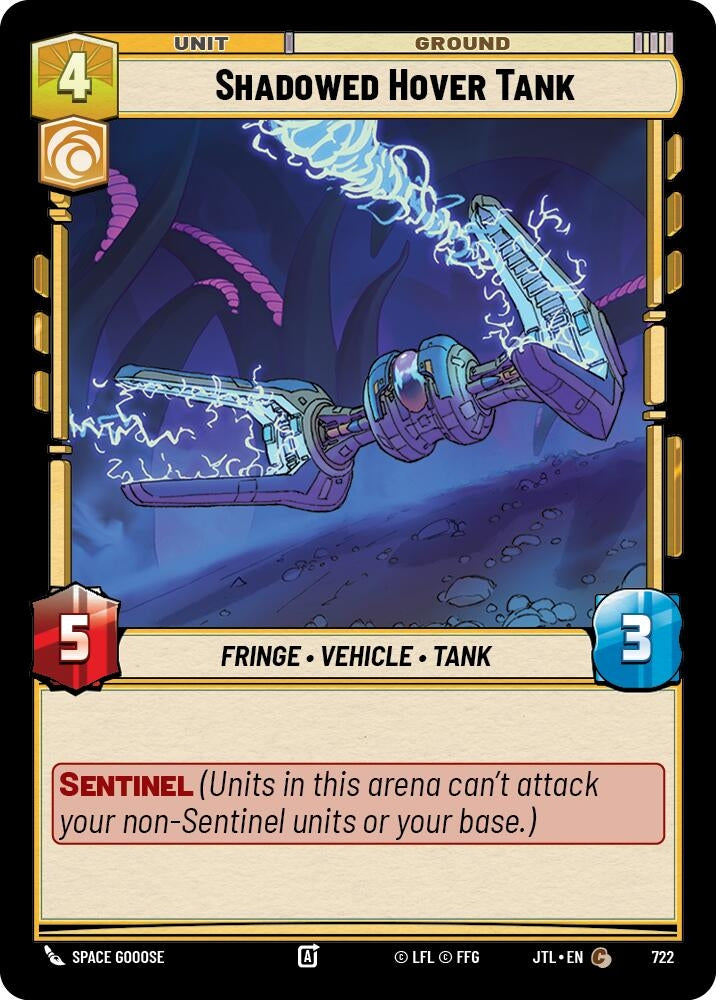 Image for Shadowed Hover Tank (Foil) (722) (JTL) - Star Wars: Unlimited
