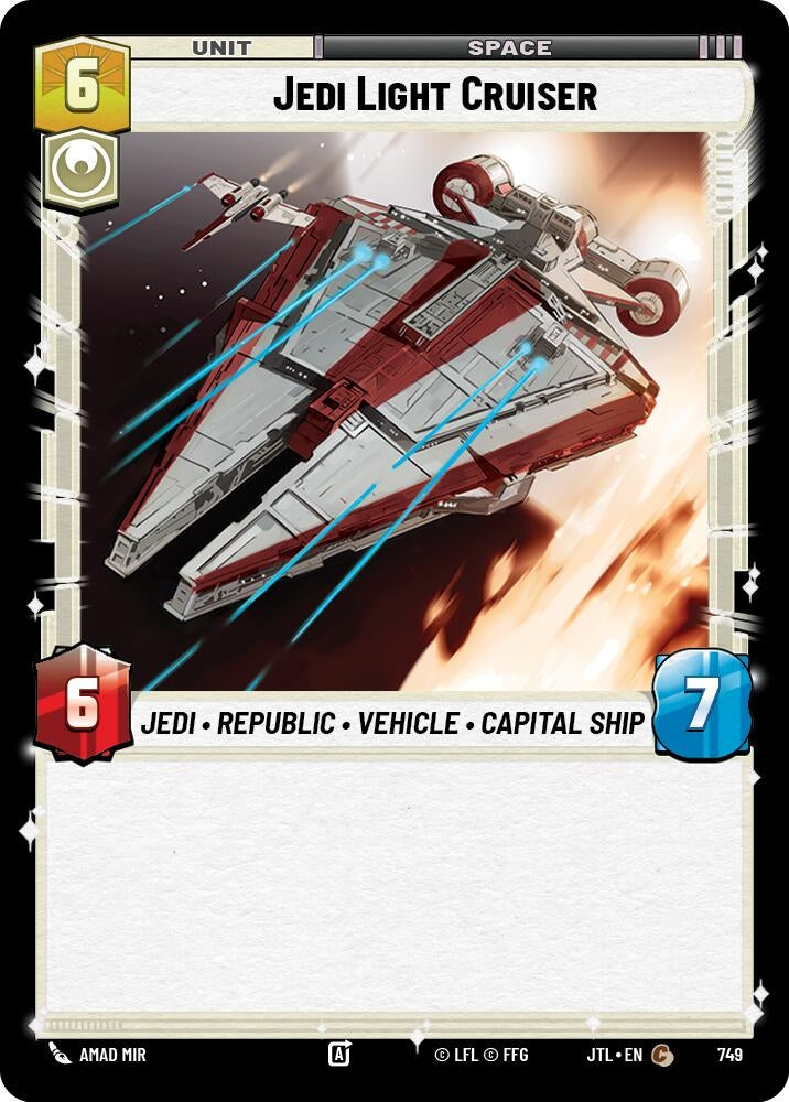 Image for Jedi Light Cruiser (Foil) (749) (JTL) - Star Wars: Unlimited