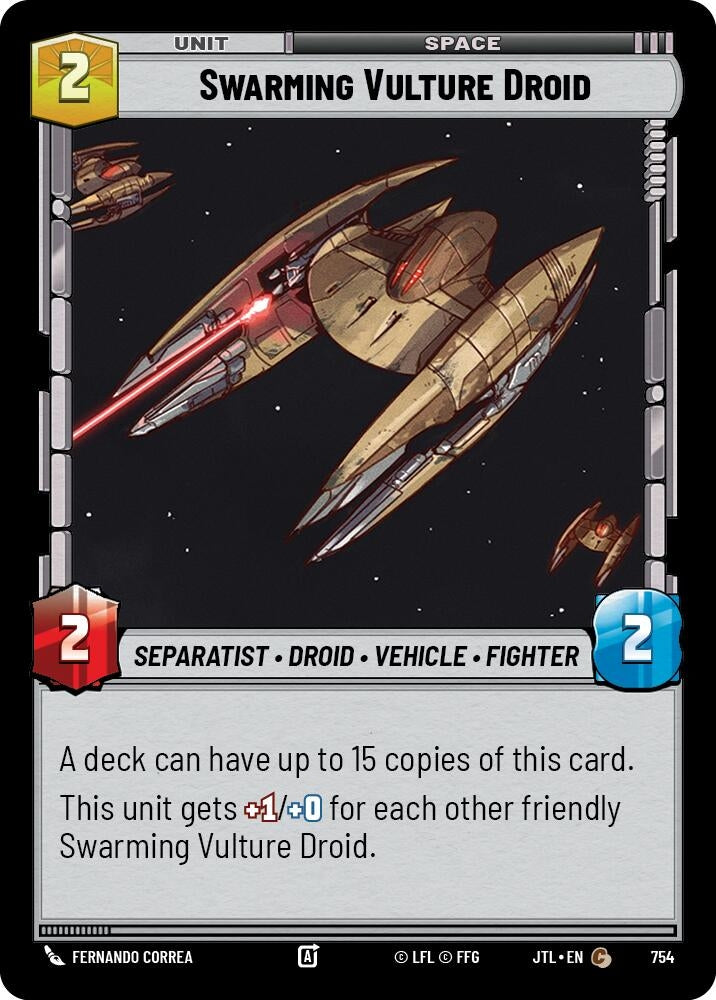 Image for Swarming Vulture Droid (Foil) (754) (JTL) - Star Wars: Unlimited