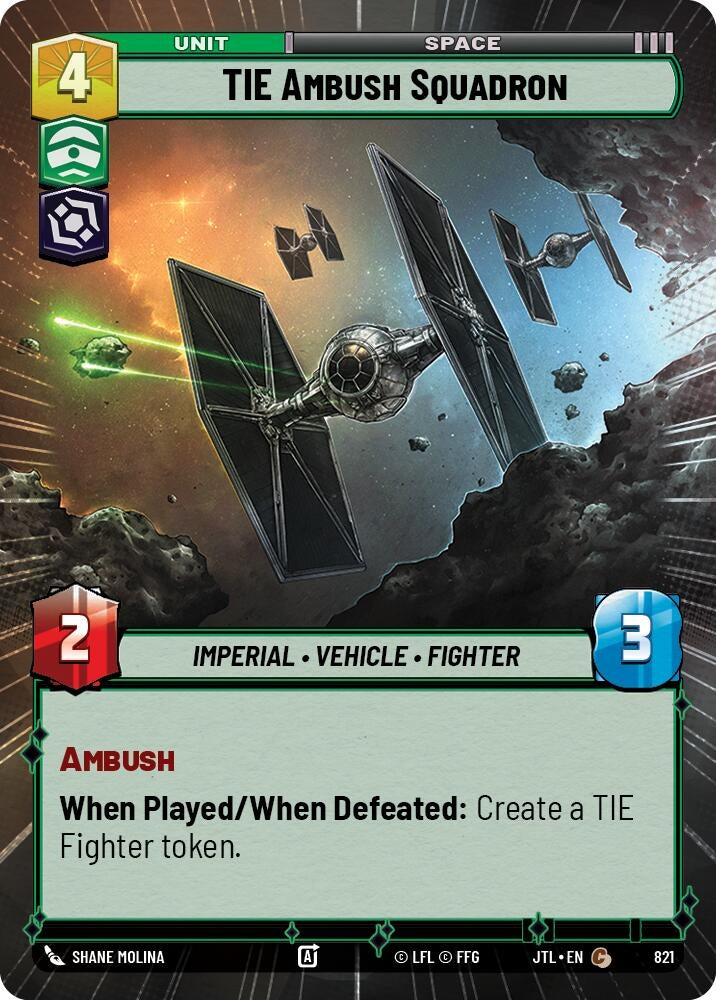 Image for TIE Ambush Squadron (Hyperspace Foil) (821) (JTL) - Star Wars: Unlimited