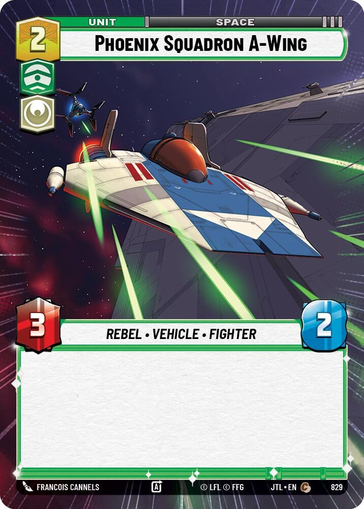 Image for Phoenix Squadron A-Wing (Hyperspace Foil) (829) (JTL) - Star Wars: Unlimited