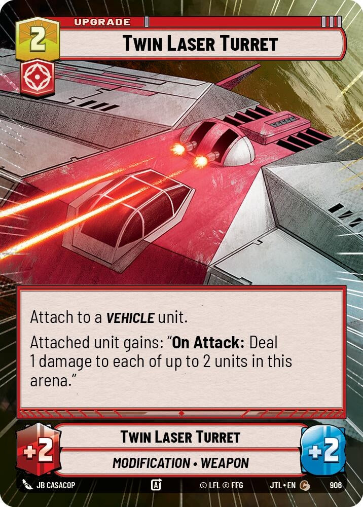 Image for Twin Laser Turret (Hyperspace Foil) (906) (JTL) - Star Wars: Unlimited