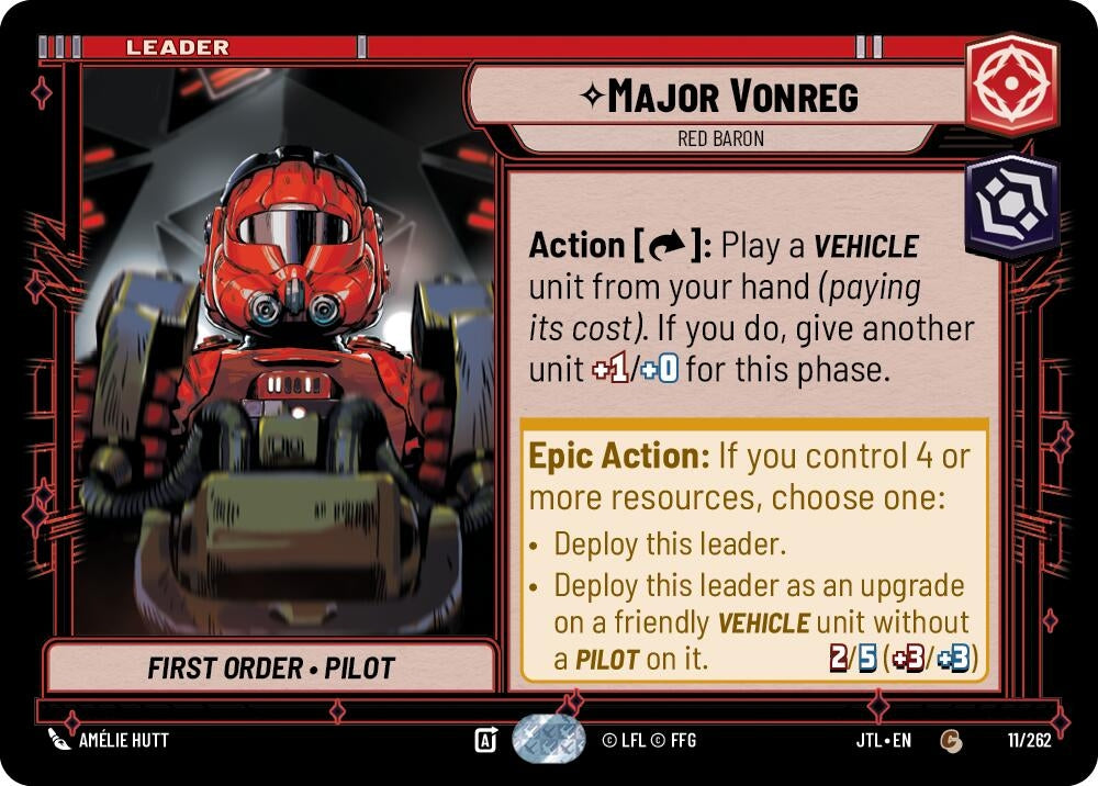 Image for Major Vonreg - Red Baron (011/262) (JTL) - Star Wars: Unlimited