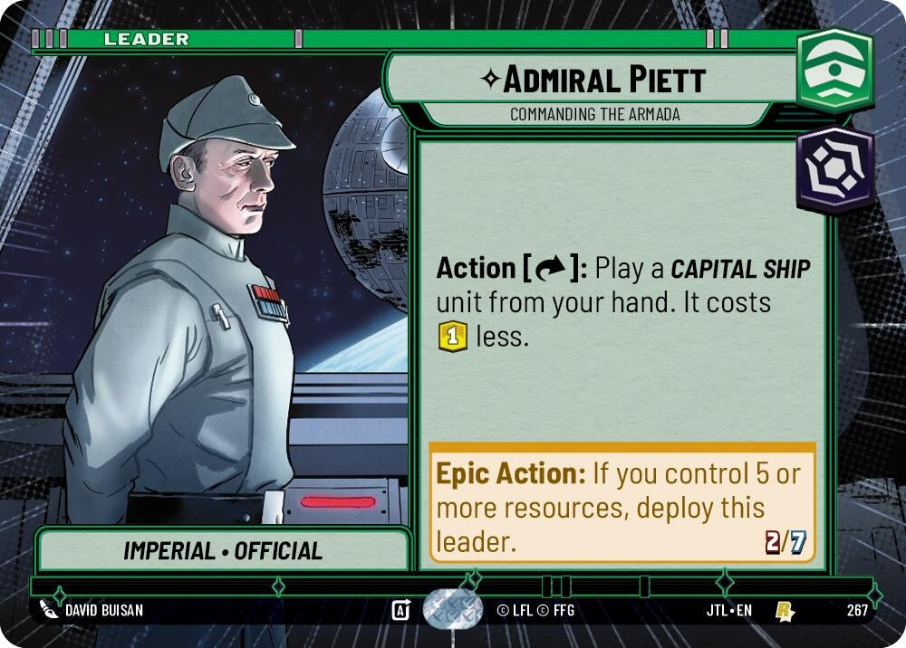 Image for Admiral Piett - Commanding the Armada (Hyperspace) (267) (JTL) - Star Wars: Unlimited