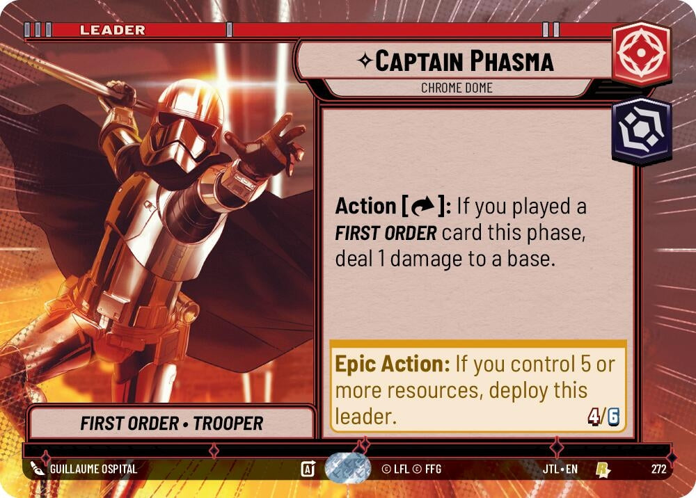 Image for Captain Phasma - Chrome Dome (Hyperspace) (272) (JTL) - Star Wars: Unlimited