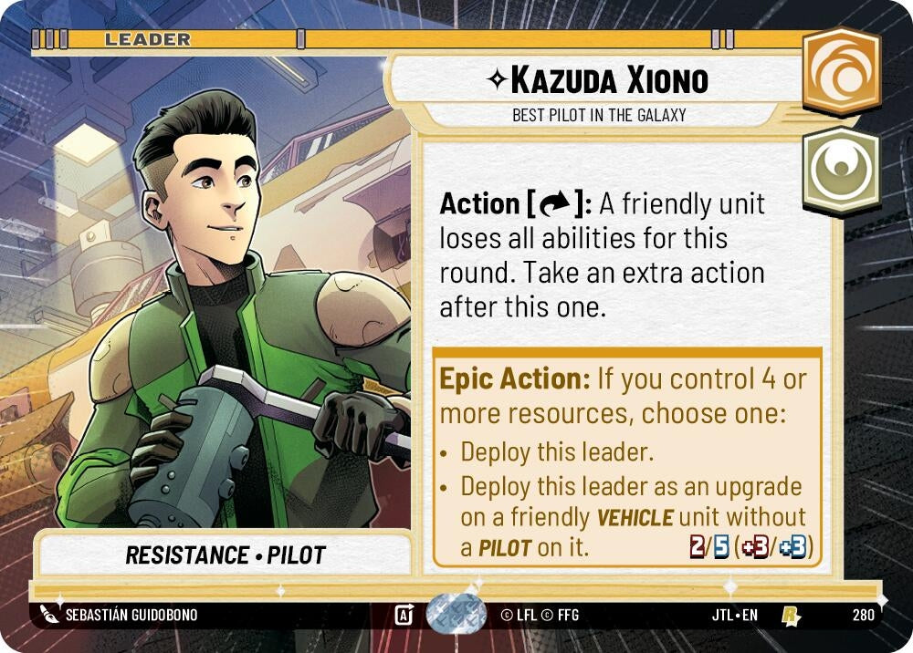 Image for Kazuda Xiono - Best Pilot in the Galaxy (Hyperspace) (280) (JTL) - Star Wars: Unlimited