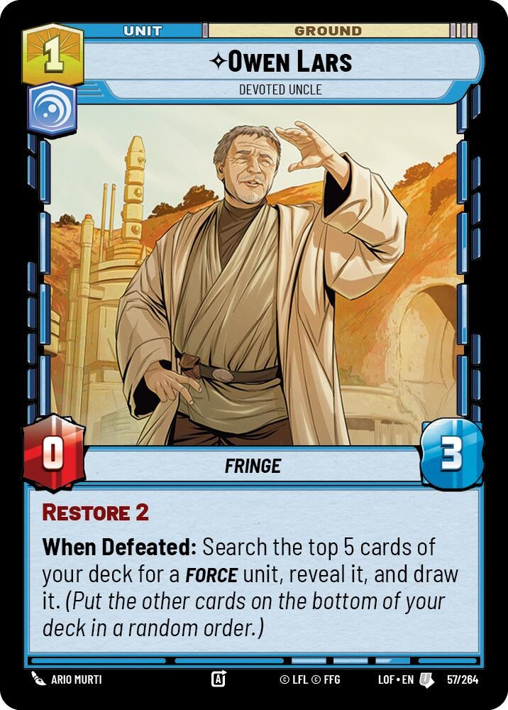 Image for Owen Lars - Devoted Uncle (057/264) (LOF) - Star Wars: Unlimited