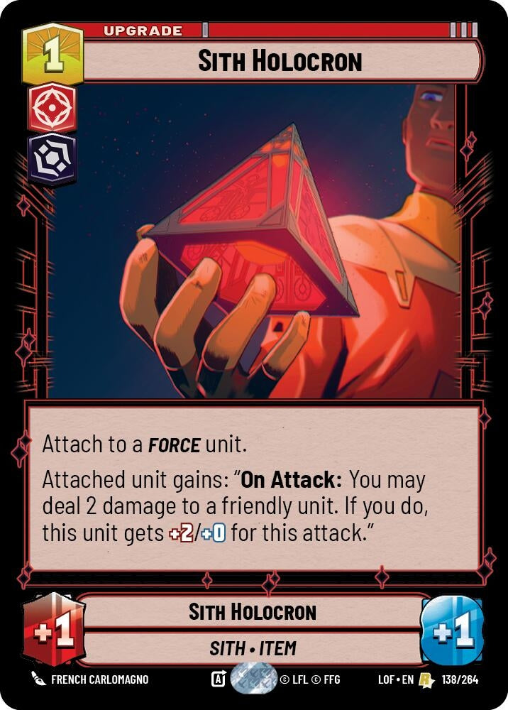 Image for Sith Holocron (138/264) (LOF) - Star Wars: Unlimited