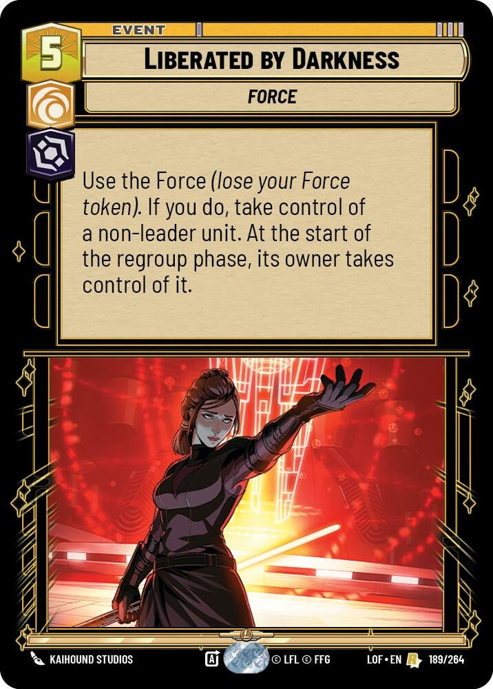 Image for Liberated by Darkness (189/264) (LOF) - Star Wars: Unlimited