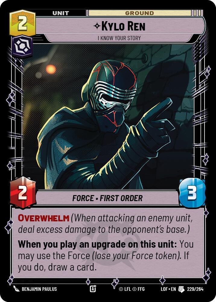 Image for Kylo Ren - I Know Your Story (229/264) (LOF) - Star Wars: Unlimited