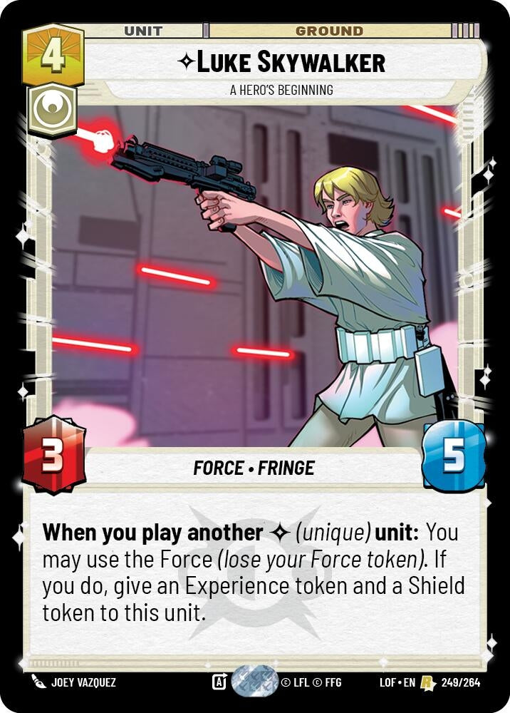 Image for Luke Skywalker - A Hero's Beginning (249/264) (LOF) - Star Wars: Unlimited