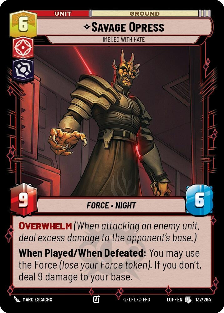 Savage Opress - Imbued With Hate (137/264) (LOF)