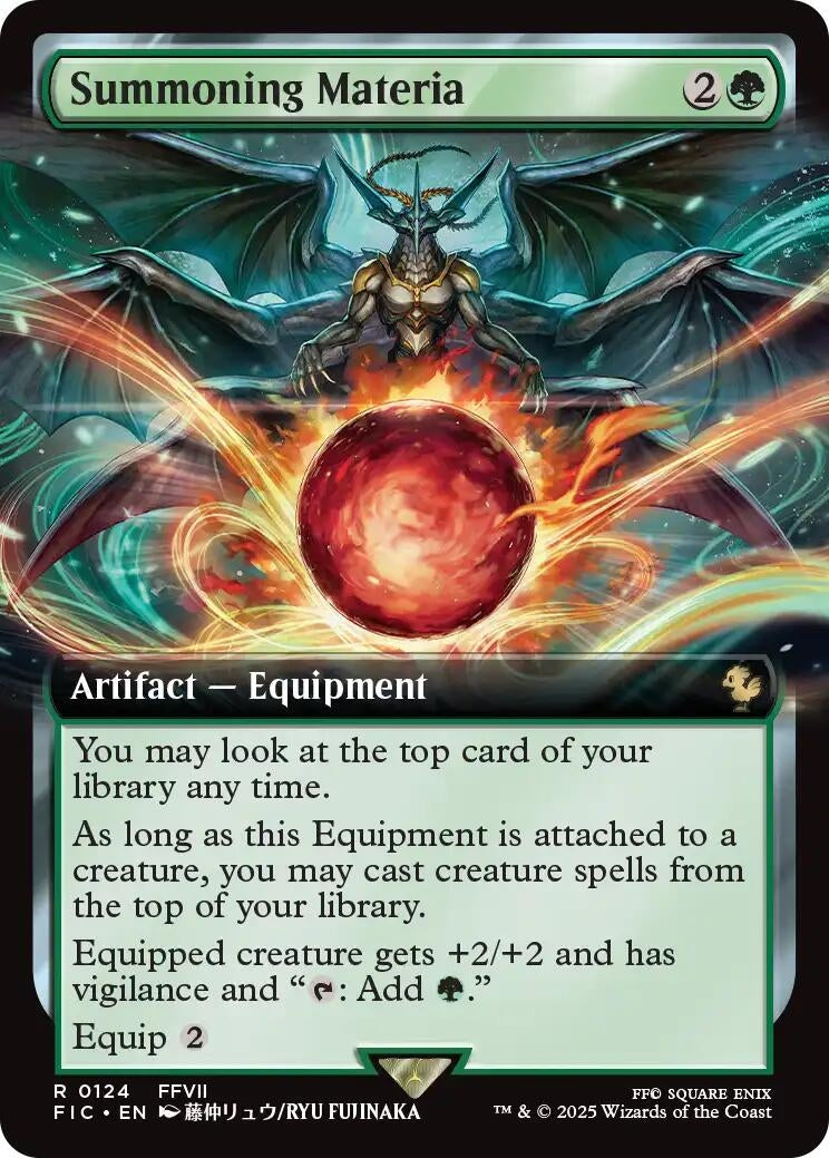 Image for Summoning Materia (Extended Art) (124) (FIC) - Magic: The Gathering