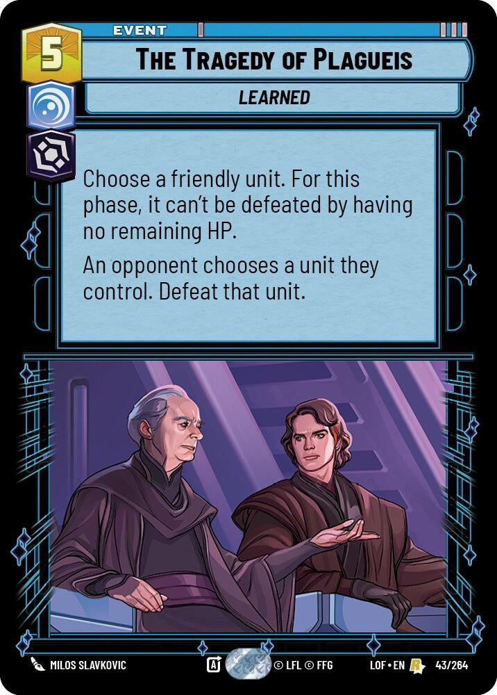 Image for The Tragedy of Plagueis (043/264) (LOF) - Star Wars: Unlimited