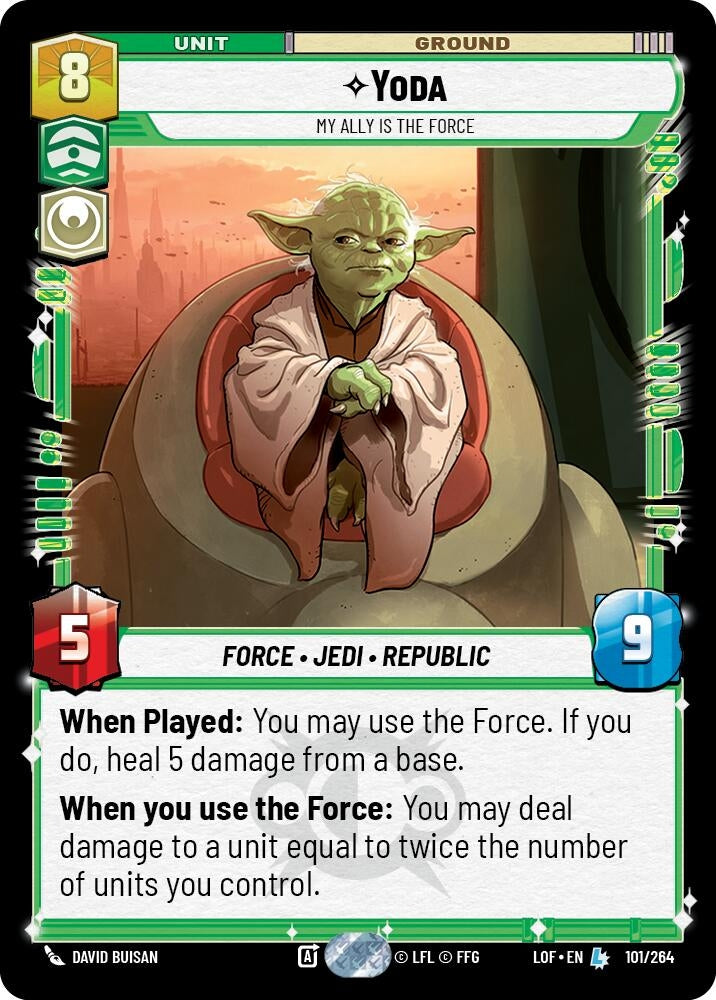 Image for Yoda - My Ally is the Force (101/264) (LOF) - Star Wars: Unlimited
