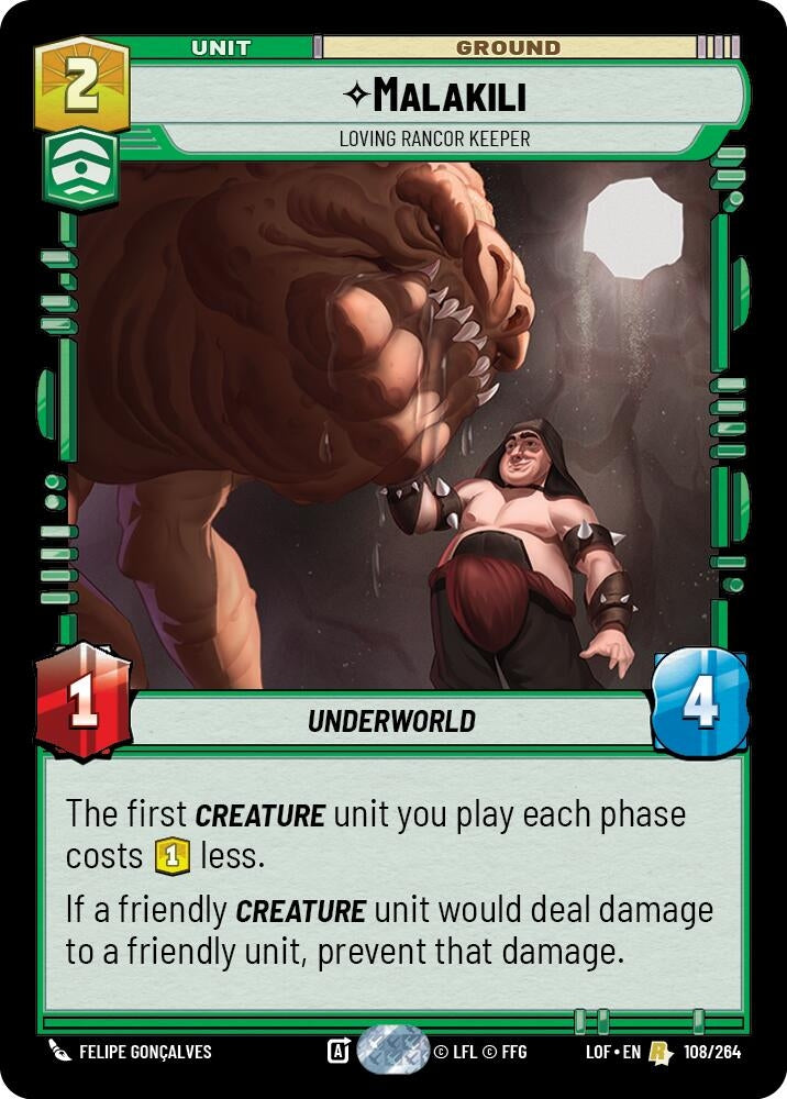 Image for Malakili - Loving Rancor Keeper (108/264) (LOF) - Star Wars: Unlimited