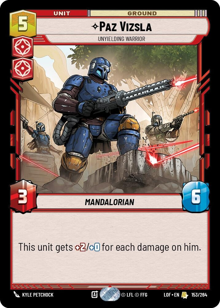 Image for Paz Vizsla - Unyielding Warrior (153/264) (LOF) - Star Wars: Unlimited