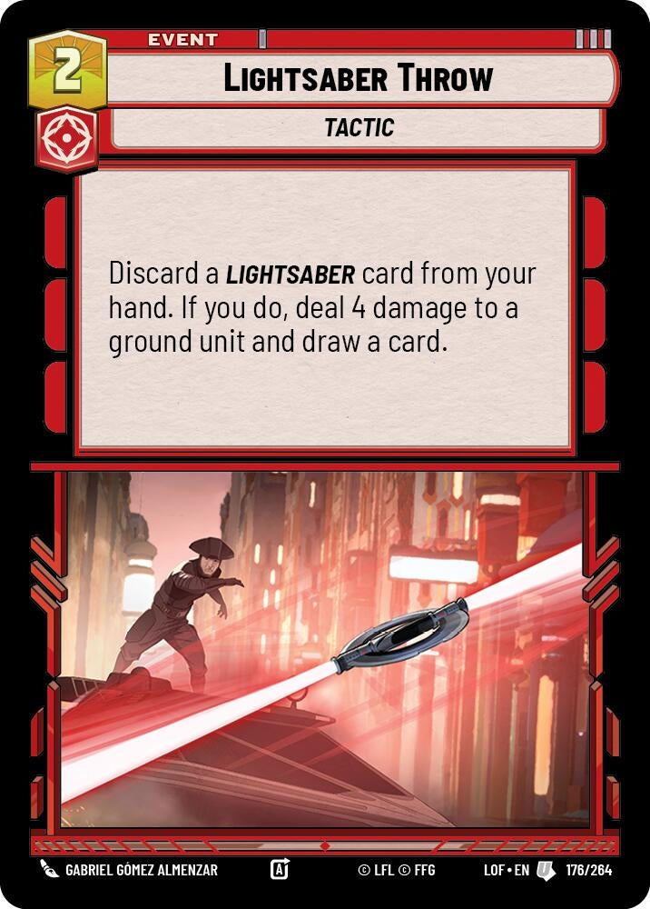 Image for Lightsaber Throw (176/264) (LOF) - Star Wars: Unlimited