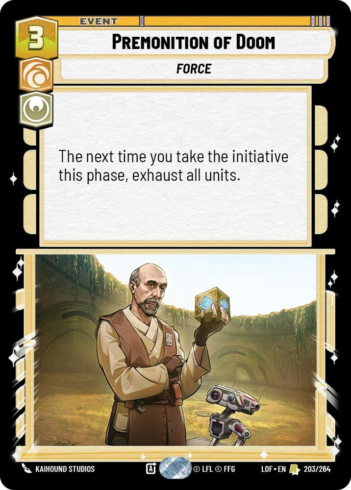 Image for Premonition of Doom (203/264) (LOF) - Star Wars: Unlimited