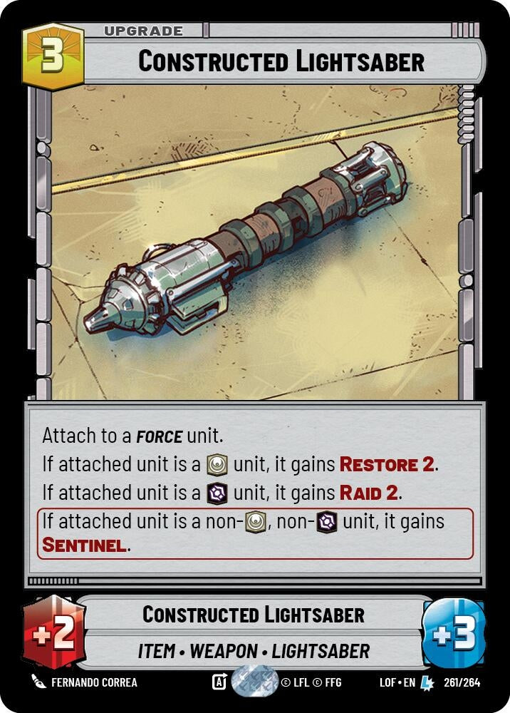 Image for Constructed Lightsaber (261/264) (LOF) - Star Wars: Unlimited