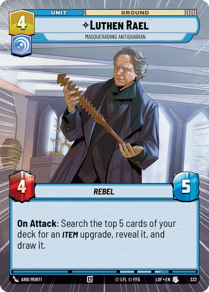 Image for Luthen Rael - Masquerading Antiquarian (Hyperspace) (332) (LOF) - Star Wars: Unlimited