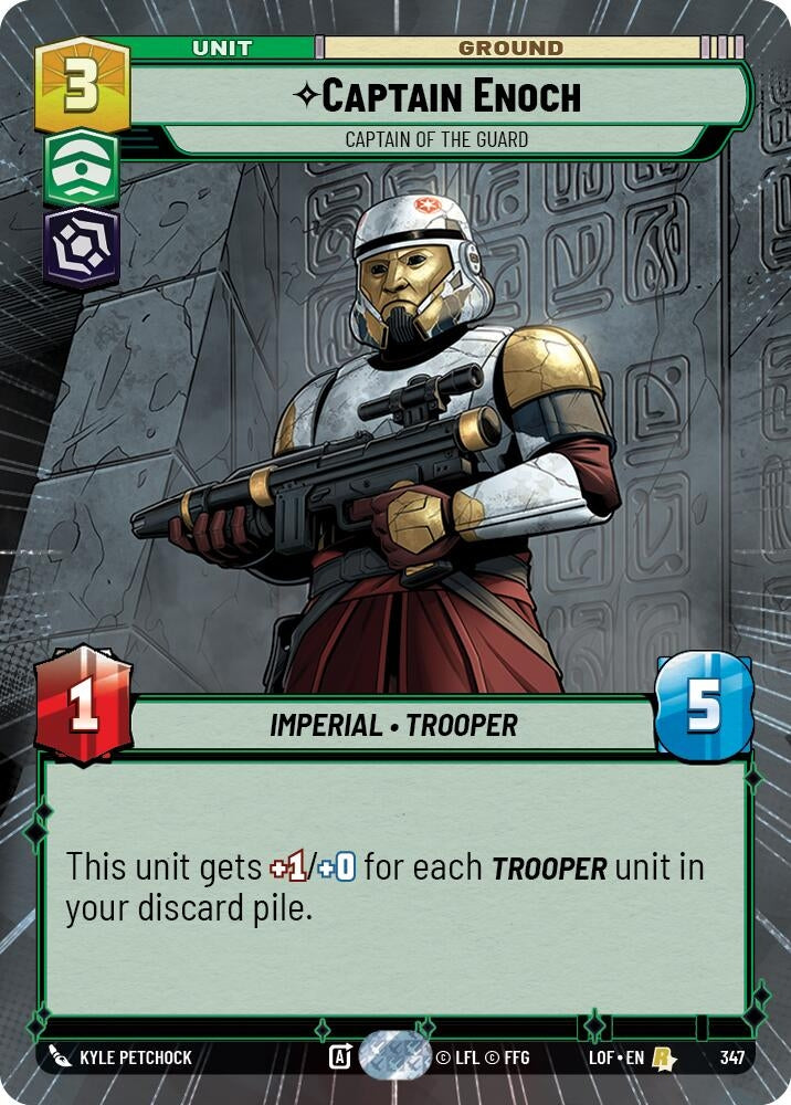 Image for Captain Enoch - Captain of the Guard (Hyperspace) (347) (LOF) - Star Wars: Unlimited