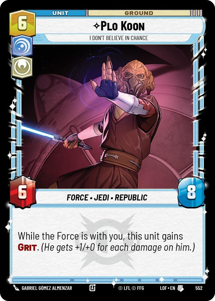 Plo Koon - I Don't Believe in Chance (Foil) (552) (LOF)
