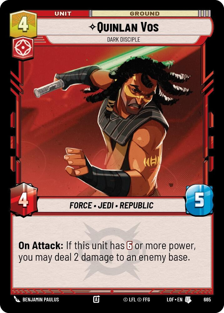 Quinlan Vos - Dark Disciple (Foil) (665) (LOF)