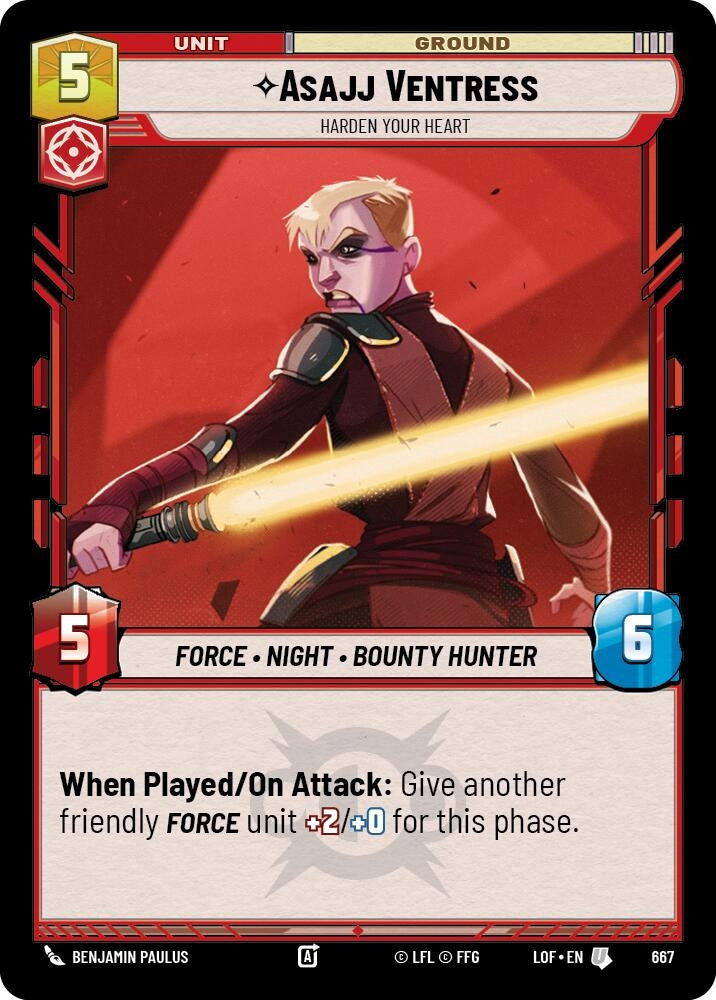 Asajj Ventress - Harden Your Heart (Foil) (667) (LOF)