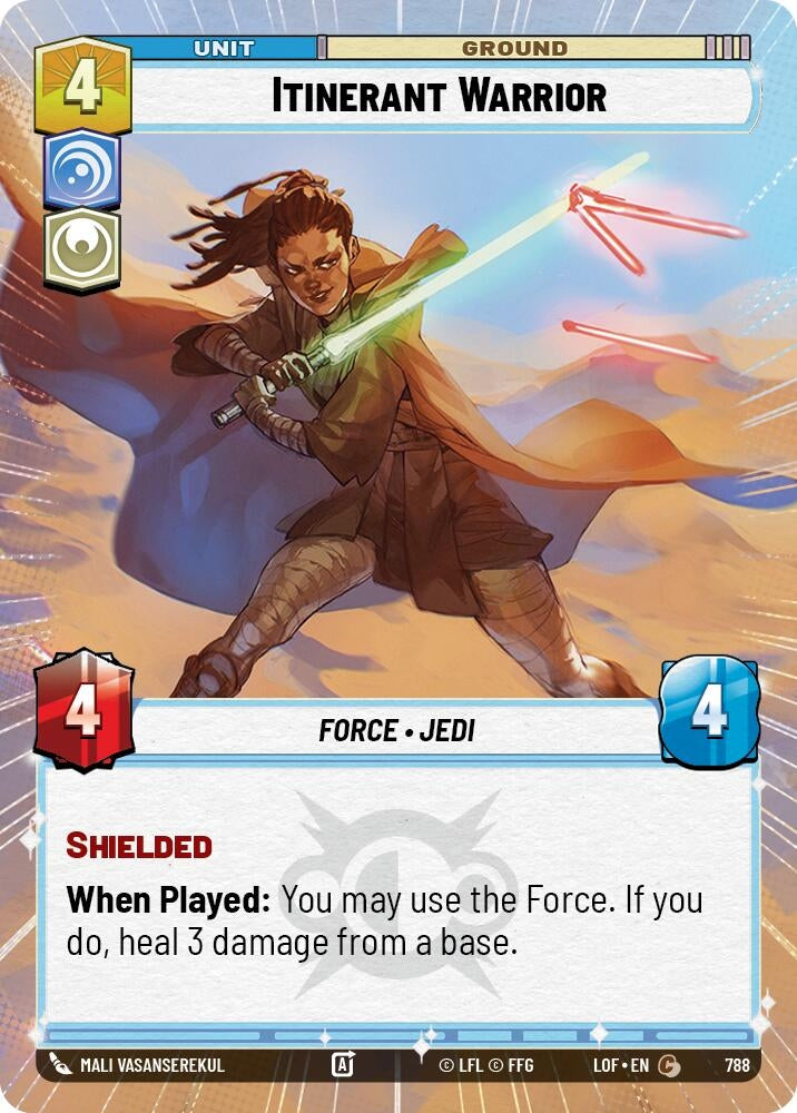 Itinerant Warrior (Hyperspace Foil) (788) (LOF)