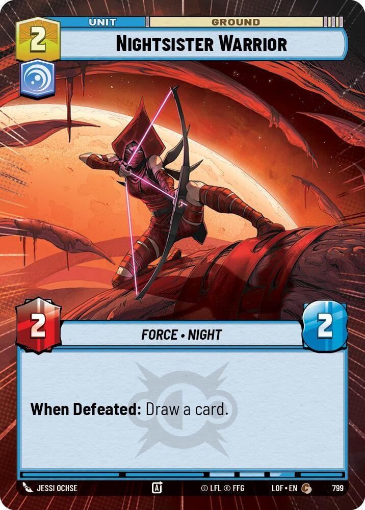 Nightsister Warrior (Hyperspace Foil) (799) (LOF)