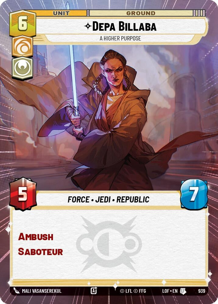 Depa Billaba - A Higher Purpose (Hyperspace Foil) (939) (LOF)