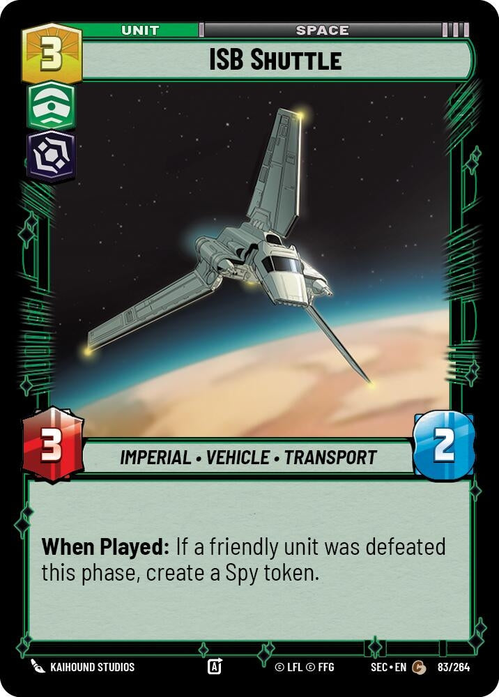 Image for ISB Shuttle (83/264) (SEC) - Star Wars: Unlimited